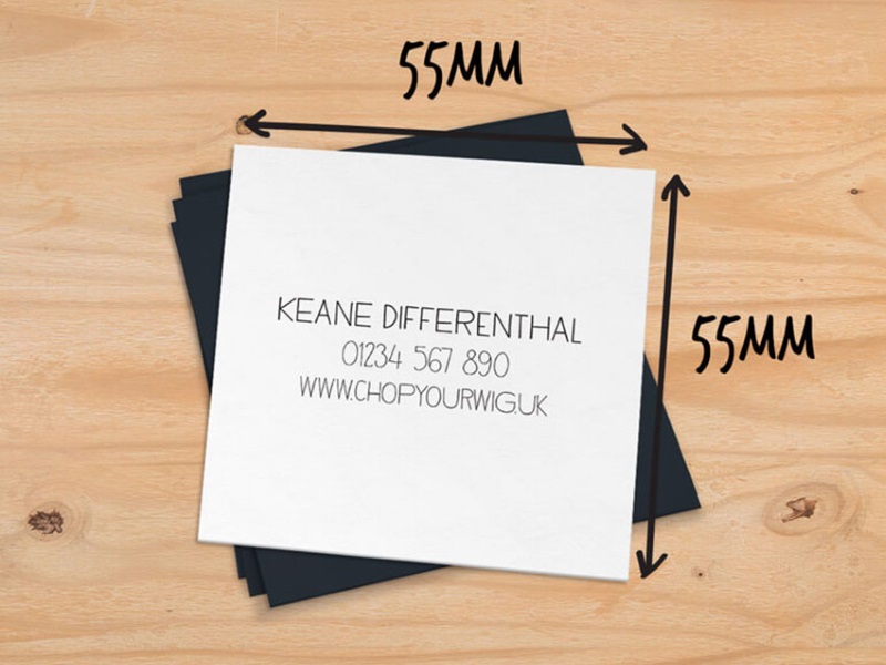 1 Side Name Card, Custom Size Fancy Card